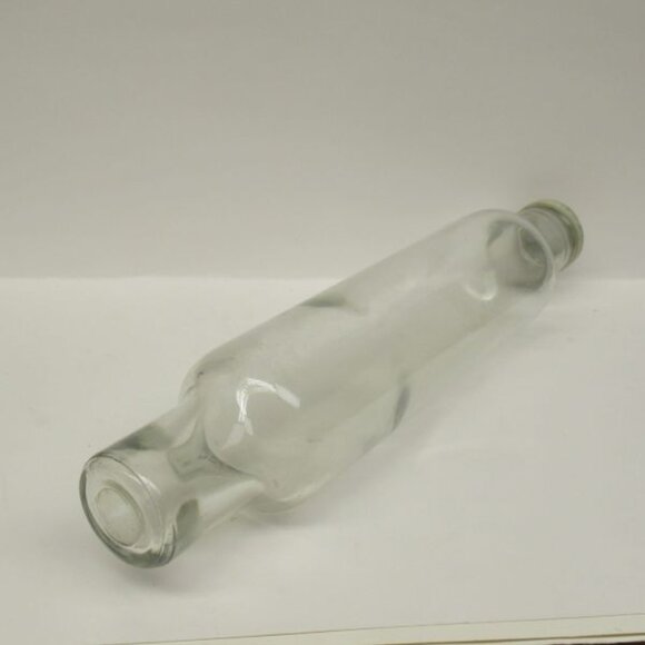 Vintage Good House Keeping 14" ROLL-RITE Glass Rolling Pin - Original Metal Lid - Picture 3 of 6